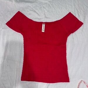 American Rag shortsleeve off the shoulder top XS